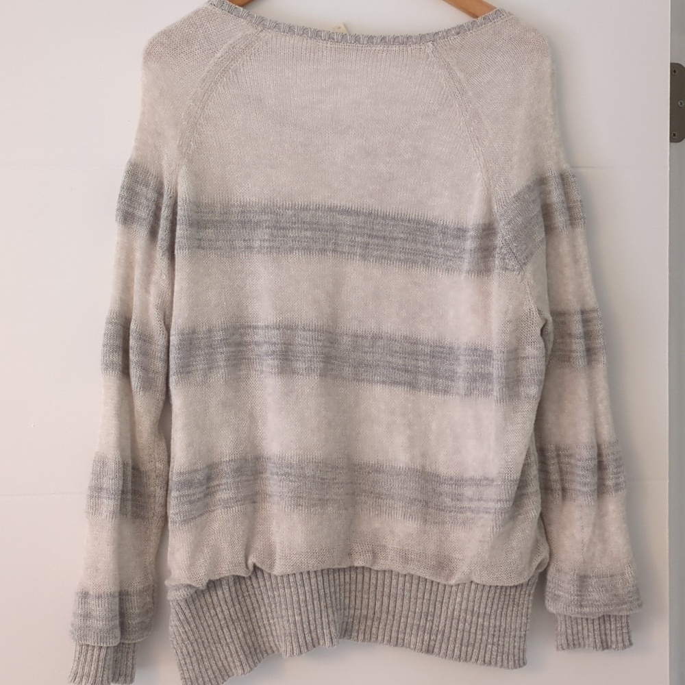 Eileen Fisher Organic Cotton Lined Relaxed fit Noat Neckline Minimalist Pullover - Picture 6 of 7